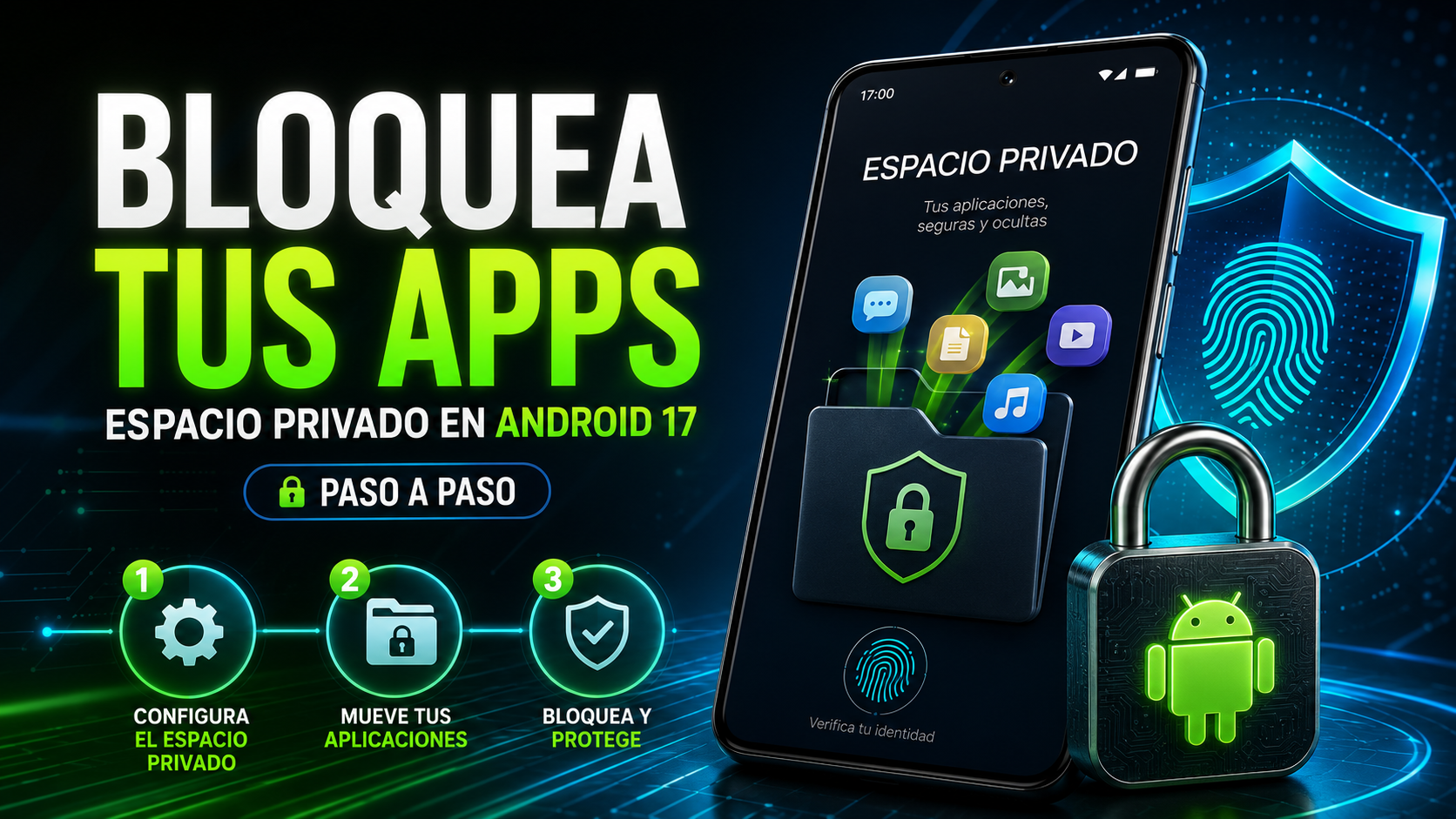 Bloquear Aplicaciones en Android 17 | Espacio Privado: Guía Paso a Paso