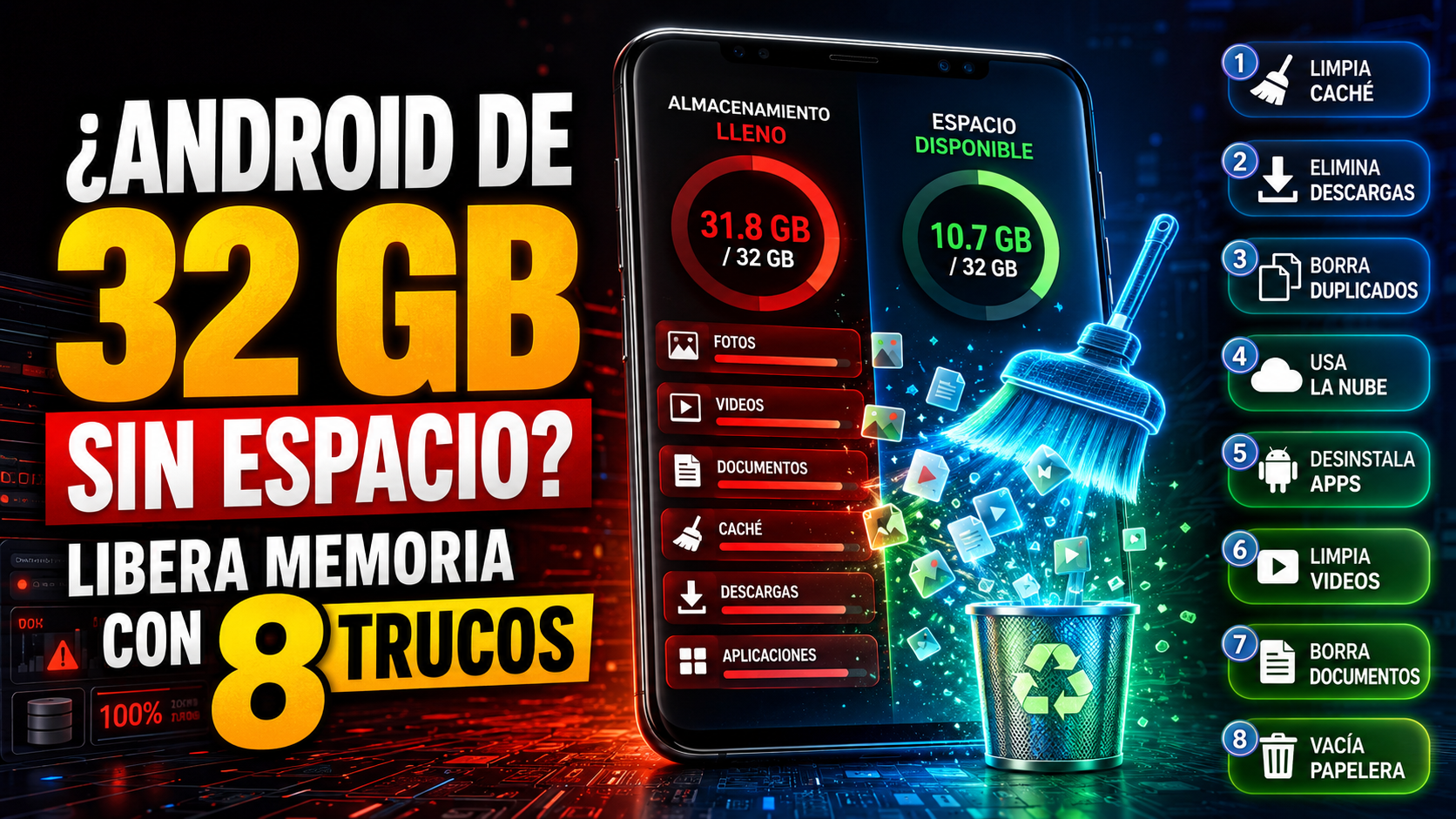 ¿Android de 32 GB sin Espacio? Libera Memoria con Estos 8 Trucos | Espinality Network