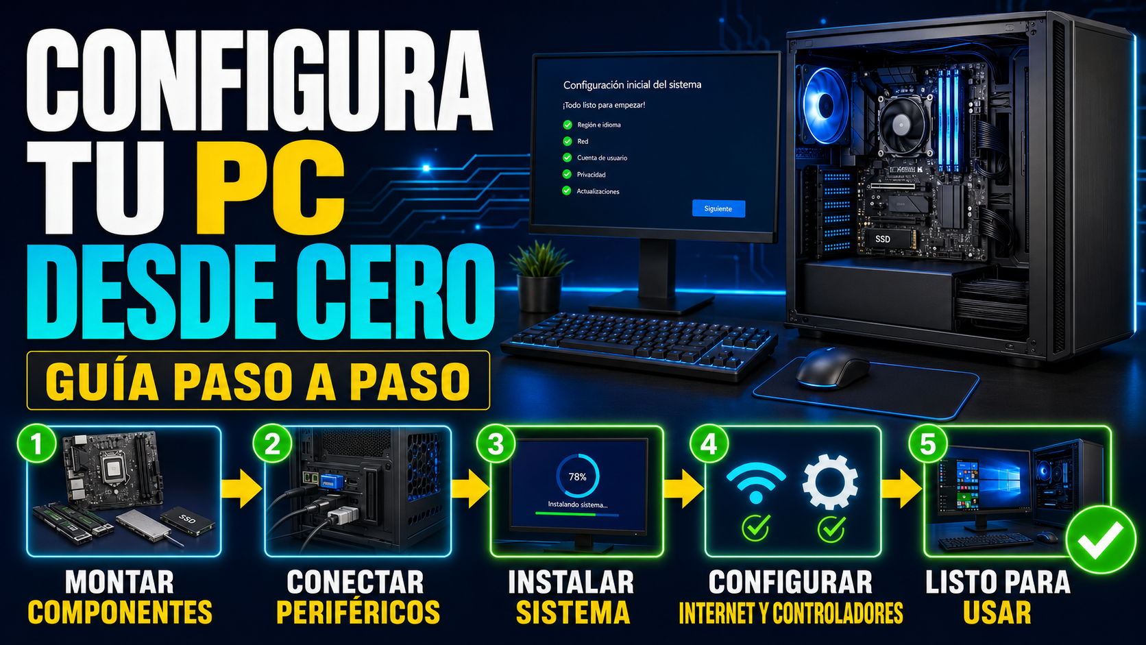 Cómo configurar un ordenador desde cero | Paso a paso
