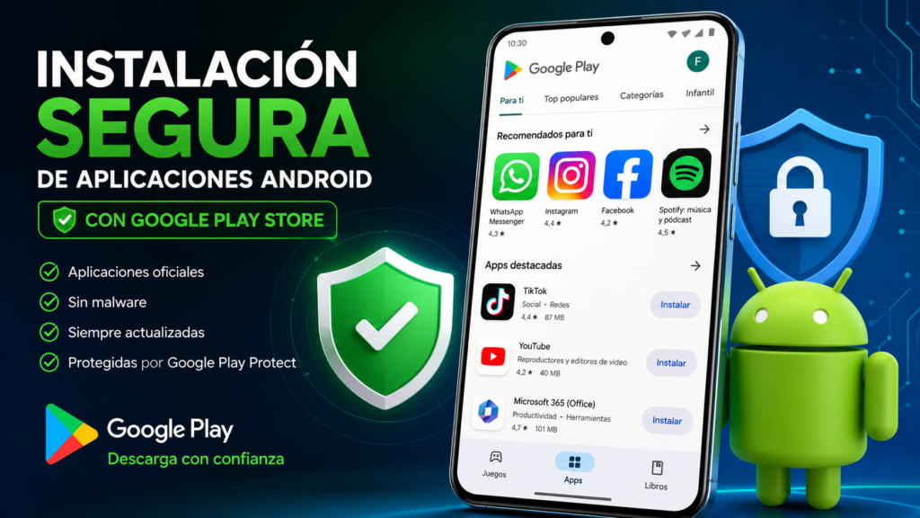 Proceso seguro para descargar, verificar e instalar un APK en Android